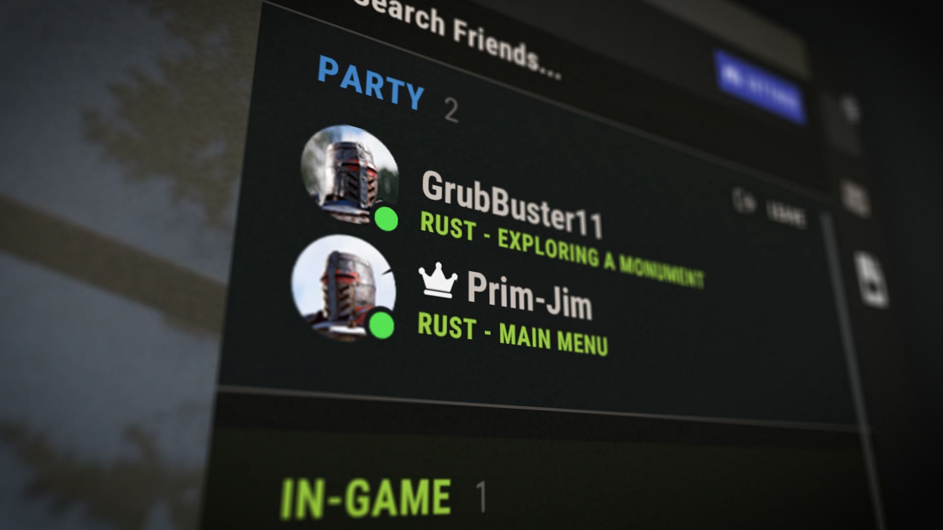 Party system in Rust (Image via Facepunch Studios)